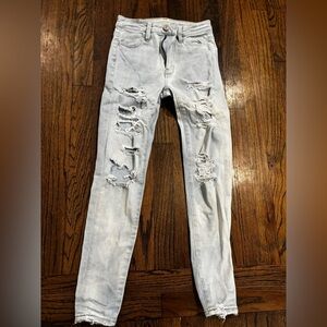 American Eagle Outfitters Light Blue Denim Jeans next level stretch size 00